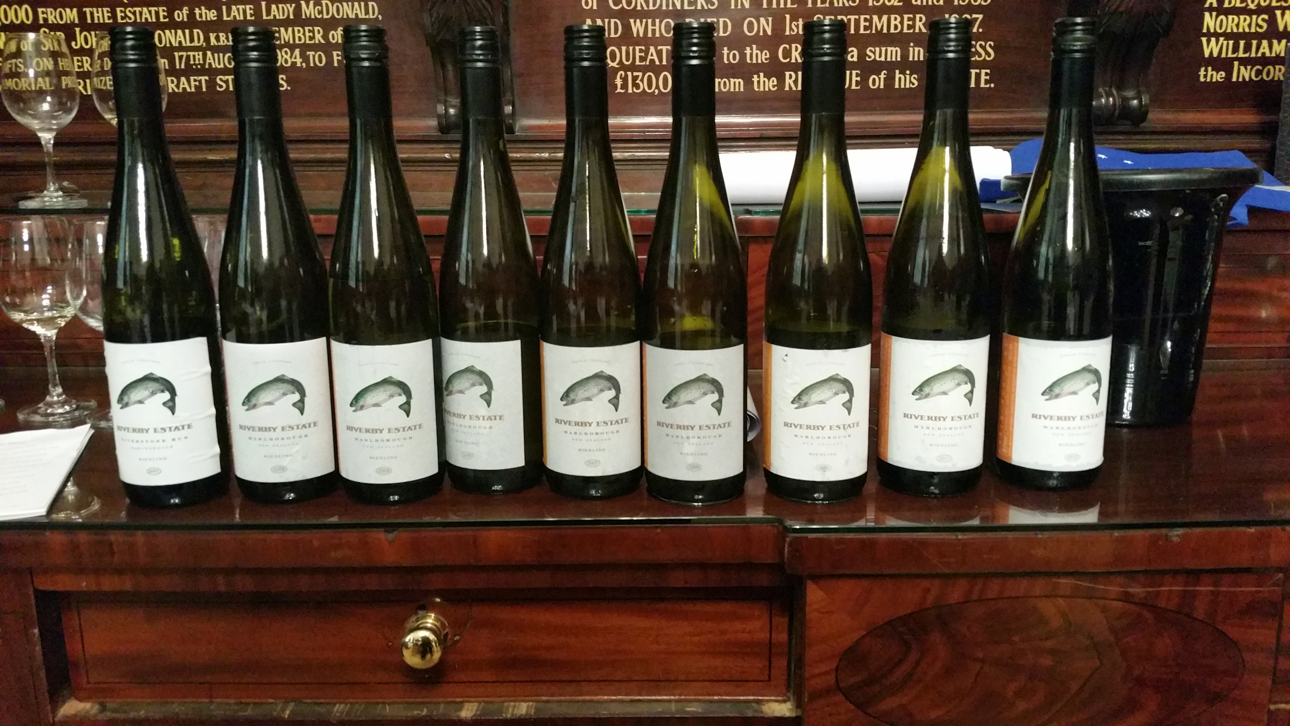 bottles of Riverby Estate Dry Rieslings