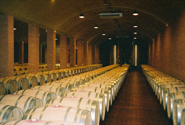 Part of the Vega Sicilia barrel store at Valbuena (photo copyright Andrew Stevenson)